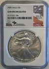 2000 John Mercanti Signed Gem Uncirculated American Silver Eagle ASE 1$ Coin NGC
