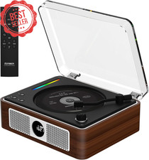 Portable Retro CD Player Bluetooth w/ HiFi Speakers Remote USB AUX Rechargeable