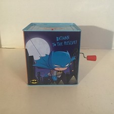 DC Super Friends Batman Jack In The Box Musical Wind Up Pop Up, Tin Toy