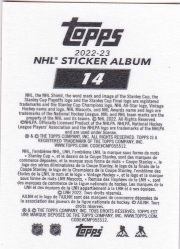 2022-23 TOPPS CHROME NHL STICKER #14 SAM STEEL SSP RED /5 MADE-DUCKS - Imagen 2 de 2