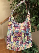 Coach Poppy Glam Signature Print Packable Nylon Hobo Tote Shopping Bag