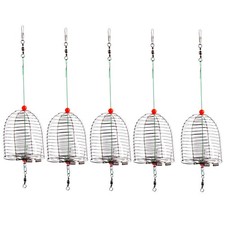 5Pcs Fishing Bait Cage Lure Cage Bait Fishing Trap Basket Tackle Bait Cage