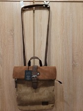 NEU: Maremy Italy Leder-Rucksack & Tasche (2in1) Cognac/Beige