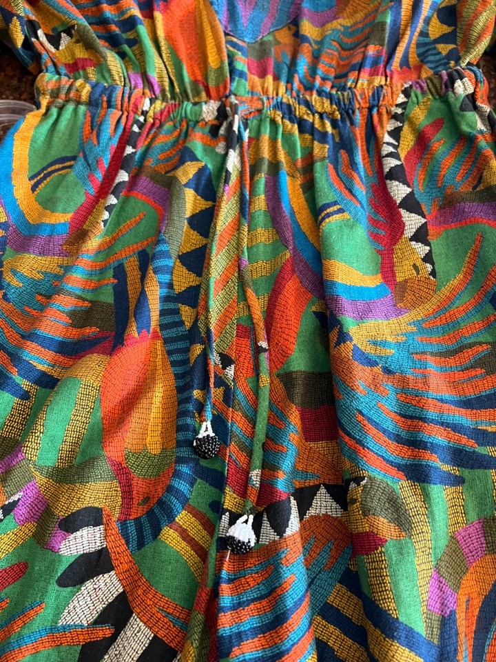 Anthropologie Farm Rio Wide-Leg Bold Colors Vibrant Prints Jumpsuit EUC ...