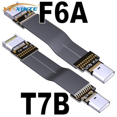 1pc Extension Internal USB 3.2 Flat Cable  USB3.2 Type C Female To Type E Male
