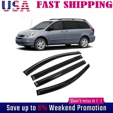 For 04-09 Toyota Sienna Acrylic JDM Window Sun Visor Wind Deflectors Rain Guard*