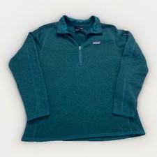 Patagonia Better Sweater 1/4 Zip Womens XL 25618 Green Fleece Gorpcore Jacket