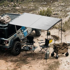 NOVSIGHT Vehicle Car Side Awning 6.6ft x 9.8ft Roof Rack Pull Out Tent Sunshade