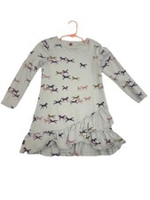 Tea Collection Horse Print Girls LS Dress Size 5 EUC