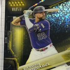 2026 Topps Chrome Black Warming Bernabel Gold Mini-Diamond Auto /50 Rockies RC