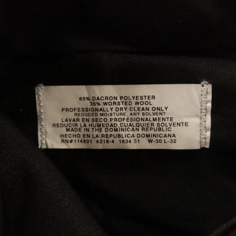 Брюки мужские City Streets 28x31 черные полиэстер шерсть саржа камвольные брюки - Изображение 3 из 4