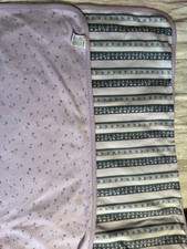 Vintage 1998 Gymboree Indigo Florals Baby Blanket Reversible Rainbow Tag Blue
