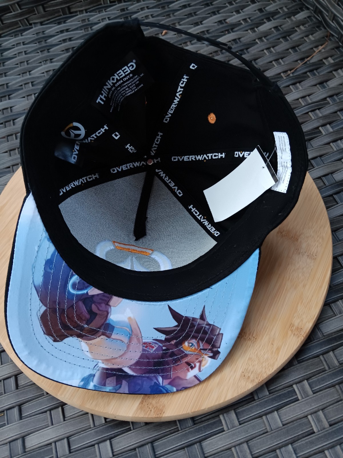 Overwatch Black Yellow White Embroidered Snapback Cap Hat With Tags