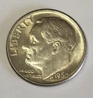 1960 P Roosevelt Dime 10c - Philadelphia 90% US Silver Coin