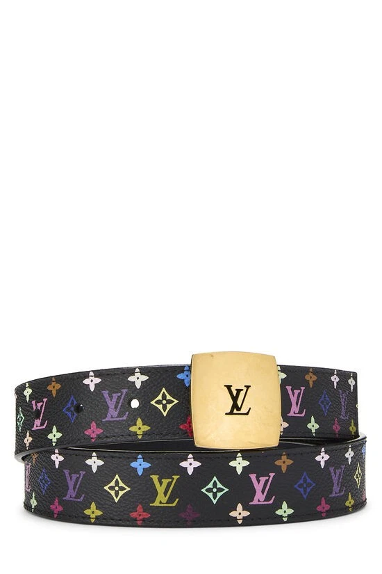 Takashi Murakami X Louis Vuitton Black Monogram Multicolore Ceinture 85