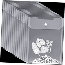 30 Pieces Large Stamp and Clear Die Storage Pockets Scrapbooking 7 x 9.4 Inch