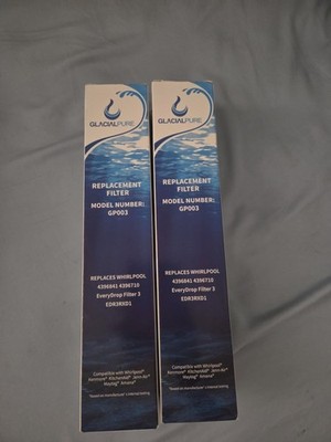 GlacialPure GP003 Refrigerator Water Filter Replacement - Lot of 2 Pack