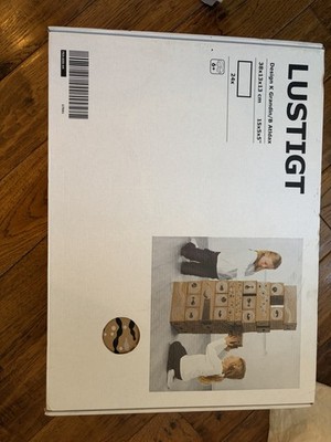 NEW IKEA Lustigt Design k Grandin Cardboard Building Blocks 24x