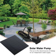 Solar Water Pump Floating Fountain Pump For Garden Outdoor Black Plastic