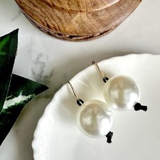 Jumbo Faux Pearl Earrings Dangle Classic Large Statement Boho Jewelry Bridal NEW