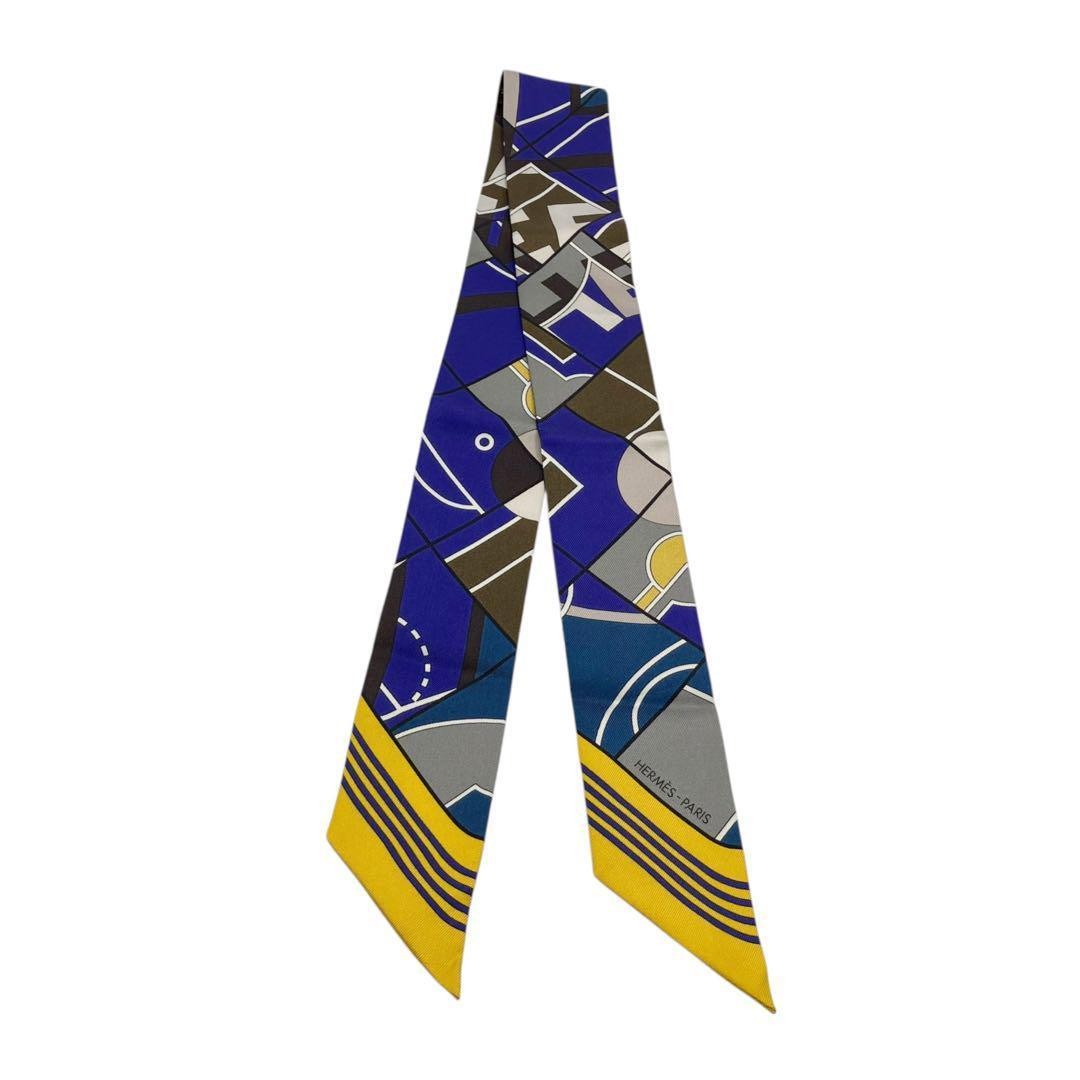 HERMES Silk Scarf in Elegant Blue