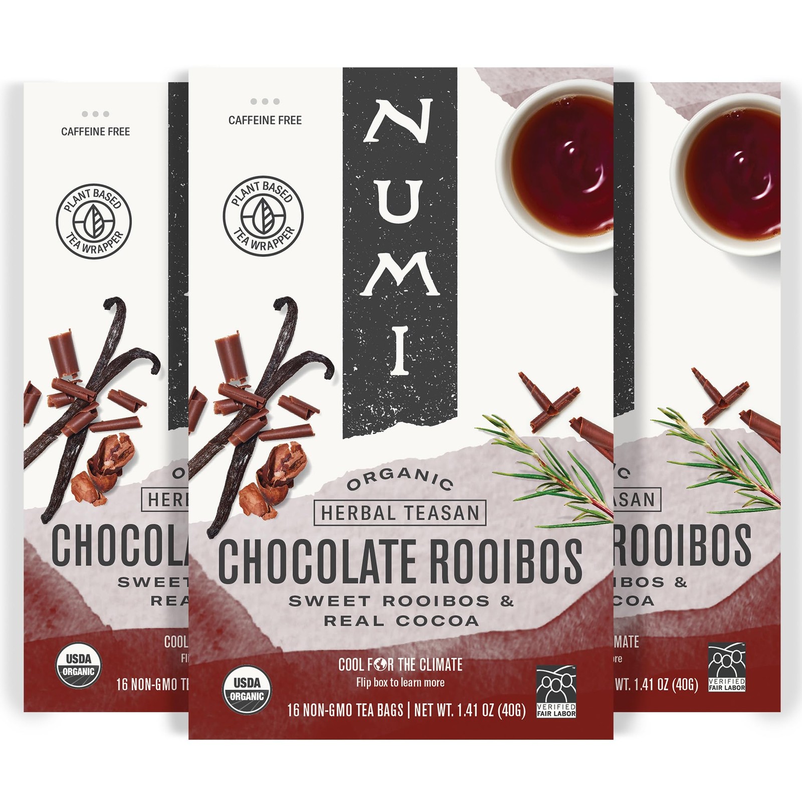 , 48 Rooibos Tea Bags, Red Tea With Cocoa,...