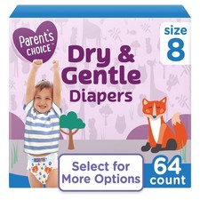 Dry  Gentle Diapers Size 8, 64 Count Select for More Options 