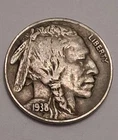 1938-D Buffalo Nickel- FULL HORN-Extra Fine Better Date Nice Original Coin BN838