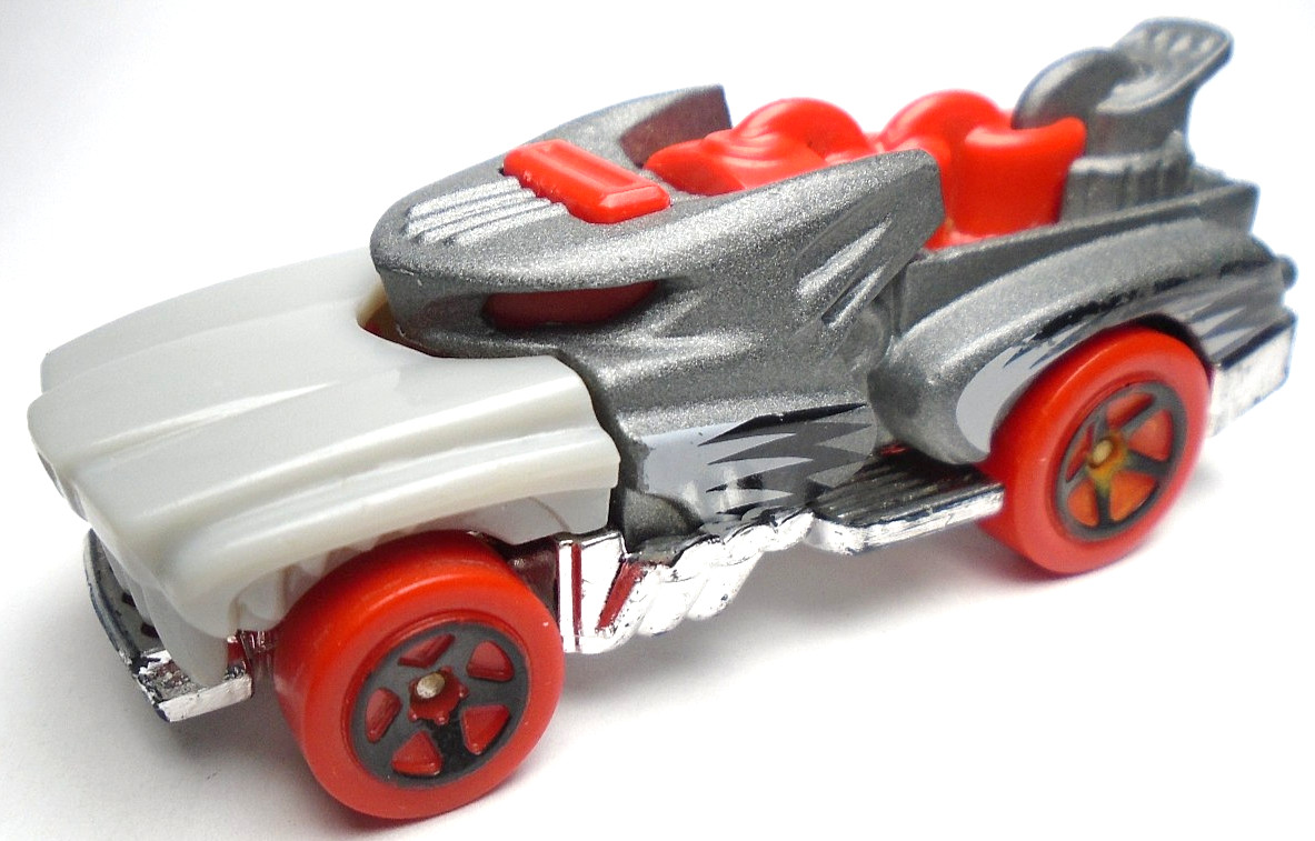 2018 HOT WHEELS EXPERIMOTORS HOTWEILER GRAY 1:64 DIECAST 2 7/8" DOG CAR W/ RED