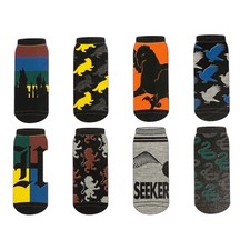 Harry Potter Graphic Low Cut Socks 8 Pairs Multi Prints  Colors Shoe Size 6-12
