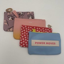 Set Of 4 Ipsy Make Up Bags Zippered Pouches