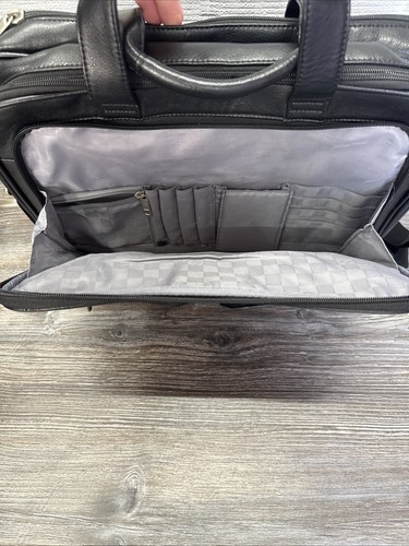 Samsonite Laptop Shoulder Clutch Bag Leather See Photos - Photo 8/18