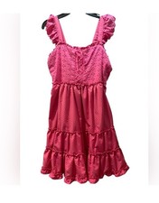 NWT Rare Editions Short Sleeve Flutter Empire Waist Dress Pink Girls Size 10