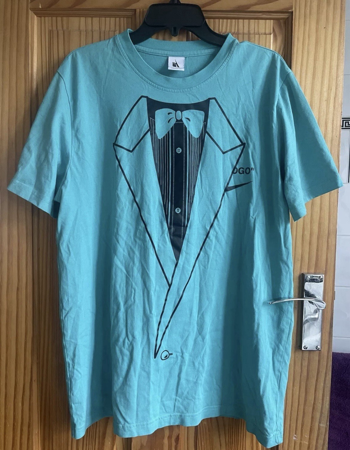 OFF WHITE X NIKE Nike x Off White NRG A6 T shirt smoking uomo retro blu BQ0827 458 taglia L