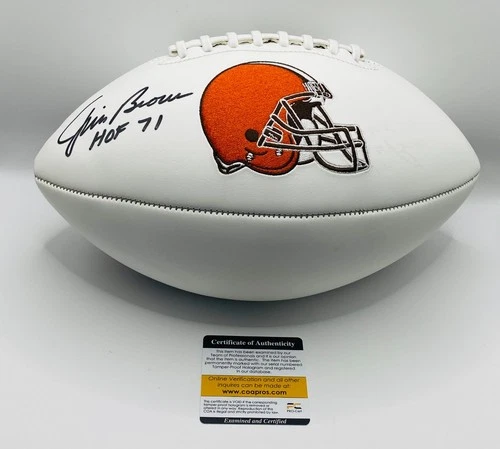 Jim Brown Signed Football With COA (PC487254) (Browns)