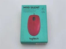 Logitech M110 Silent USB Wired Mouse - Red 910-006755