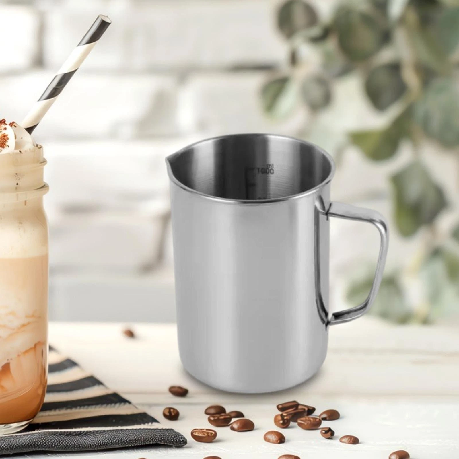 Stainless Steel Measuring Cup Liquid Measuring Jug Easy Grip with Spout 1000ml
Opens in a new window