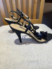 Beautiful Oscar Dela Renta Denim/Lace.Stone Sandals Sz 40/10 — photo 2