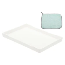 8.4 x 6.1 Inch Plastic Serving Tray, 1 Pcs Reusable Fast Food Tray, White