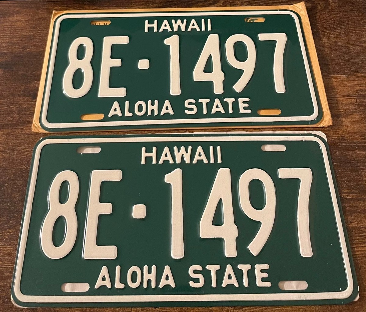 Vintage Hawaii License Plate Pair 1961 -1968 Base 1962 1963 1964