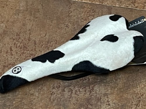 NOS Rare ORIGIN 8 PRO UNO COW Fur Top Saddle Bicycle Road Bike Racing Seat - Picture 3 of 7