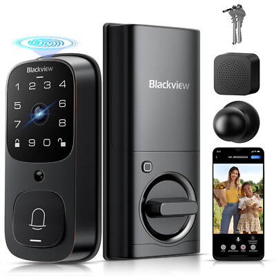Blackview Video Smart Lock Camera Doorbell Fingerprint Keyless Entry Door Lock
