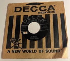 BUDDY HOLLY love me / you are my one desire DECCA 9-30543 looks VG++ plays NM