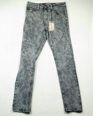 Indigo Wisdom Straight Fit Jeans Mens 30 x 32 Gray Wash Zip Front