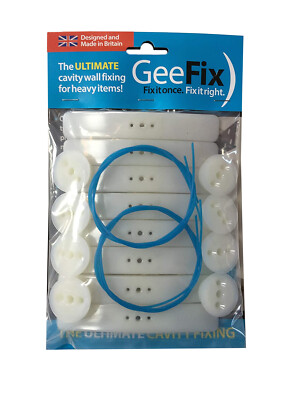 GeeFix - Schwerlast Gipskarton Befestigung (8er Pack Befestigungen) TV Befestigungsset