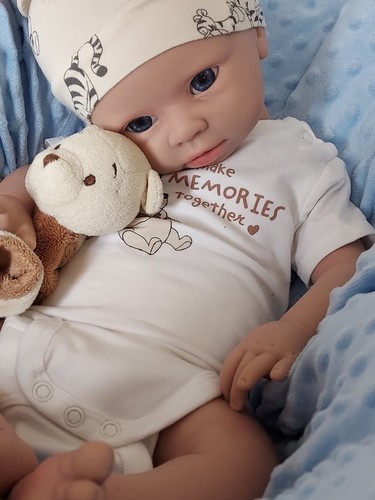 Bébé garçon entièrement en silicone de platine de 49cm pour 3kg700 - Imagen 4 de 8
