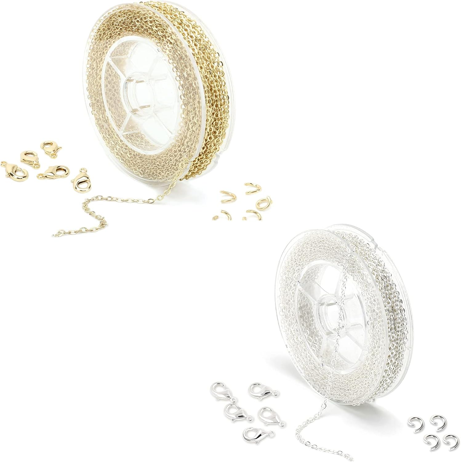 33 Feet Dainty Gold Plated Solid Brass Cable Chain Link Bulk for Jewelry Making