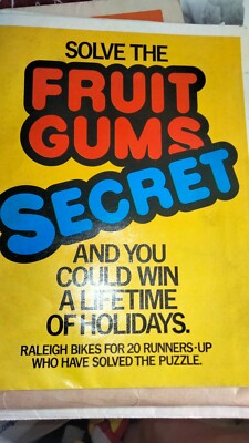 Vintage Rowntrees Macintosh Fruchtgummis Secret 80er Jahre Promotional Quiz
