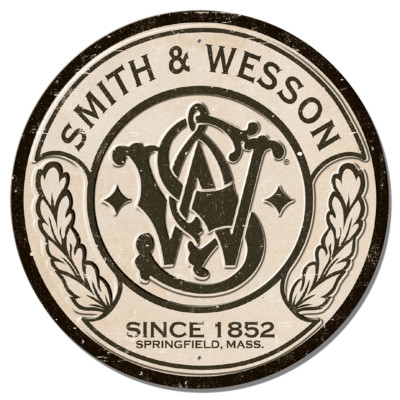 Smith & Wesson Round FULLY EMBOSSED Sign wall decor 11.75 '' inch Made in USA