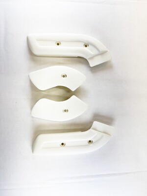 1968-70 Mustang & Cougar Seat Hinge Covers in White - 4 Pieces C8AZ-6561692-5-W